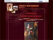 Tablet Screenshot of chriss-restaurant.com